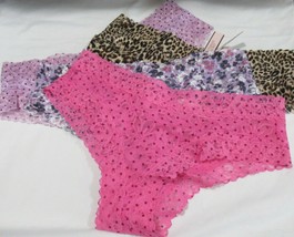 Victoria&#39;s Secret Panty Panties Underwear FLORAL LACIE CHEEKY Size Mediu... - £12.27 GBP