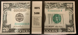 $400 In 1928 $20 Bills Play Money, Prop Money USA Actual Size 20 Pcs - £10.35 GBP