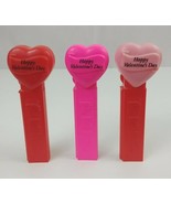 Vintage Lot of 3 Pez Dispensers Different Valentines Hearts No Feet Rare... - $12.19 CAD