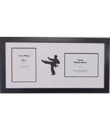 Martial Arts Karate Double Photo Frame Holds Two 5x7 Photos Black and White - £29.81 GBP