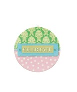 Celebrate Pink and Green Signature ceiling fan Pull Circle By Clementine... - £6.35 GBP