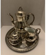 Silver Plated 4Pcs Coffee/Tea Set. - $1,827.60 MXN