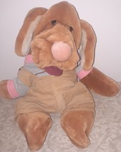 Ganz Bros Wrinkles The Brown Dog Hand Puppet Plush Overalls Puppy 17” - £39.56 GBP