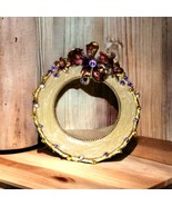 Hi End vintage enameled picture frame with the rhinestones an a beautifu... - $39.26 CAD