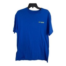 Columbia Mens Tee Shirt Adult Size Large Blue Green Short Sleeve Fishing... - £17.53 GBP