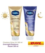 Set Vaseline Healthy Bright Gluta-Hya Day UV Lotion &amp; Overnight Radiance... - £27.24 GBP