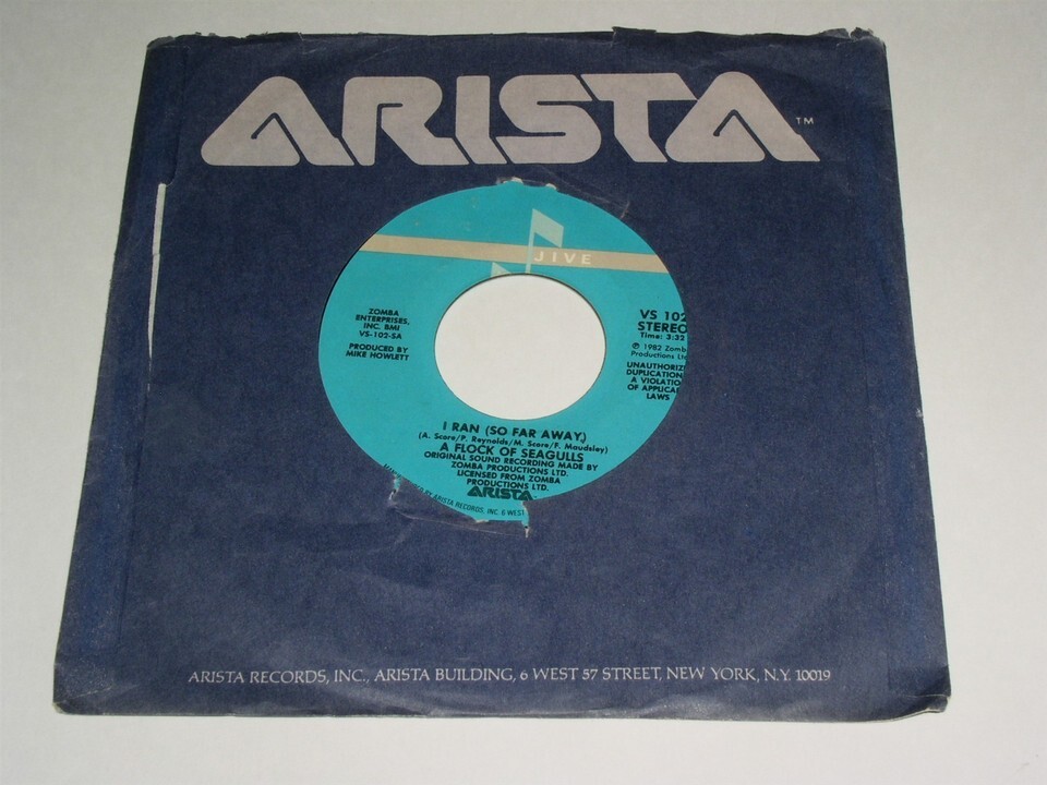 A Flock Of Seagulls I Ran So Far Away Pick Me Up 45 Rpm Record Arista 10... - $9.99