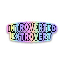 Introverted Extrovert Vinyl Sticker 4&quot;&quot; Wide Includes Two Stickers New - £9.15 GBP