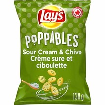 6 X Lay&#39;s Poppables Sour Cream &amp; Chive Potato Snacks 130g/4.6 oz. Free S... - £37.46 GBP