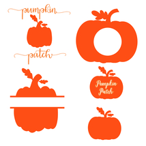 Pumpkin patch - Pumpkin Monogram 5 Designs SVG cut Files - £0.19 GBP