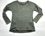 90 Degree by Reflex Heathered Green Sweater Top Long Sleeved Pockets Siz... - $21.49