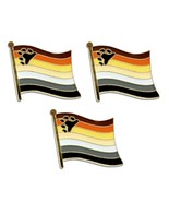 3 BEAR PRIDE FLAG PINS 0.5&quot; Lapel Pin Hat Tie Tack LGBTQ Gay Brotherhood... - $186.26 MXN