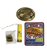 Vtg BSA 1993 National Scout Jamboree Lot Patch Pin Belt Buckle Shell Con... - $19.48 CAD