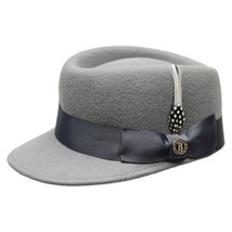 Men&#39;s LEGIONNAIRE Codet Cap Wool Felt Hat Telescope Crown LG103 Gray - $65.00