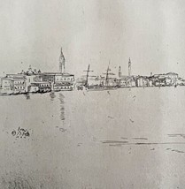 La Salute Dawn Etching Print 1922 James McNeill Whistler Fourth State Art SmDwC3 - £22.53 GBP