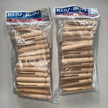 Klos-Klips Round Clothespins 100 Made In USA NOS Vintage Sealed - $730.19 MXN
