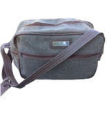 Vintage Jordache Tweed Carry On Luggage Over Night Tote Shoulder Bag Bro... - £18.19 GBP