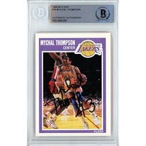 Mychal Thompson Los Angeles Lakers Auto 1989 Fleer On-Card Autograph Beckett BAS - £62.85 GBP