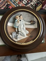 Norman Rockwell’s The Painter Collectors Plate In Wooden Frame Rare - $64.35