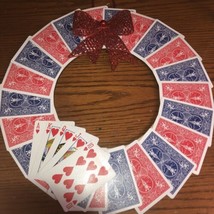 Homemade Round Poker Gambling Christmas Wreath - 14”x14” Poker Playing Card - $22.43