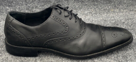 Johnson &amp; Murphy Shoes Men’s Size 9.5 Black Cap Toe Oxford Half Brogue S... - £23.67 GBP