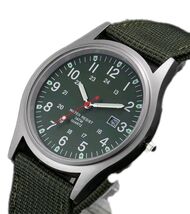 Nylon Band Sport Watch Men Casual Army Field Quartz Date Luminous - $12.90