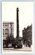 Postcard RPPC Native American Indian Totem Pole Seatle Washington Johnston Photo - £7.81 GBP