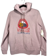 WRANGLER Blue Jeans Lips Rivet women&#39;s Lilac Hoodie Hoodie Sweatshirt si... - $26.91 CAD
