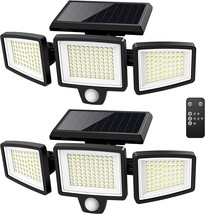 Solar Outdoor Lights, Tuffenough 2500Lm 210 Led Security Lights With Remote - $46.96