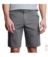 Copper &amp; Oak Mens Cargo Shorts Gray Stretch Pockets Lightweight Flex Wai... - $50.59 CAD