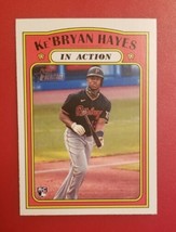 2021 Topps Heritage Ke&#39;Bryan Hayes In Action ROOKIE RC #98 Pittsburgh Pirates - £1.56 GBP
