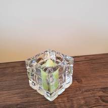 Votive Candle Holder Fifth Avenue Crystal Faceted Glass Square Hollywood Regency image 2