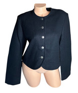 Vintage Pendleton Knit 100% Virgin Wool Cardigan Sweater Womens Sz 12 Bl... - $42.56