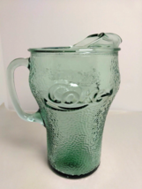 VTG Coca-Cola 64 oz Glass Pitcher USA Mid-Century 1970&#39;s - Excellent Condition! - £22.52 GBP