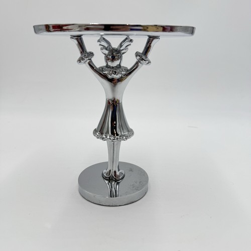 Pottery Barn Reindeer Pedestal Soap Holder Tray Metal Holiday Chromatic Metal Item image 6