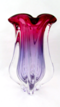 CHRISBSKA Glassworks - Josef Hospodka - mid century cased glass vase - $123.75