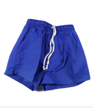NOS Vintage 90s Youth Large Blank Lined Nylon Running Soccer Shorts Roya... - $460.88 MXN