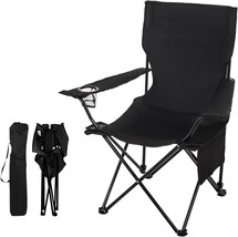 Upgrade Large Camping Chairs,Folding Camping Chair Outdoor, A-Large Black - £32.15 GBP