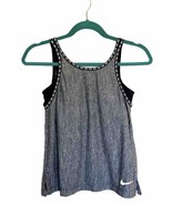 Nike Girls Dri Fit Athletic Tank Top L / 14 Black Gray Built In Bra Slee... - $376.33 MXN