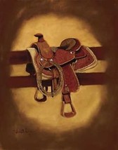 Roger&#39;s Saddle by Judith Durr Paper Print Western - £68.05 GBP