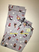 PJ Salvage Cotton Flannel Pajama Pants Winter Dogs In Scarves &amp; Hats Small Last1 - £39.73 GBP