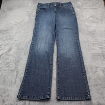 Anne Klein Pants Womens 8 Blue Bootcut Mid Rise Button Zip Dark Wash Denim Jeans - £23.45 GBP