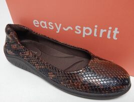 Easy Spirit Gabbie 3 Sz 6 N NARROW Women&#39;s Leather Ballet Flat Shoes Dar... - $25.22 CAD
