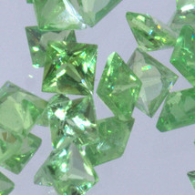 One Tsavorite Green Garnet Princess Square Cut 2.0 mm Kenya VVS Clarity ... - £2.79 GBP