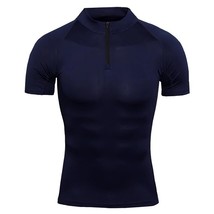 H quick dry stand collar running shirt men compression crossfit trainning gym fitness t thumb200