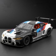 1:24 BMW M4 GT3 Alloy Sports Car Model Diecast Metal Toy s Simulation Sound and  - £22.16 GBP