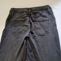 LEI 3-Button High Waist Junior Gilrs Black Denim Jeans Tapered Legs Size 15 image 8