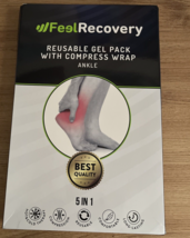 Feel Recovery Reusable Hot / Cold Gel Pack W Compress Wrap Ankle NEW - £16.60 GBP