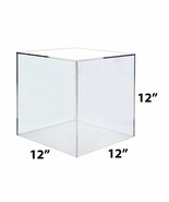 12&quot; x 12&quot; x 12&quot; Clear Acrylic 5 Sided Display Cube - $126.01 CAD