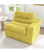 Yellow Lazy Floor Sofa - Modern Beanbag Lounge Chair with Right Arm - $301.50 CAD